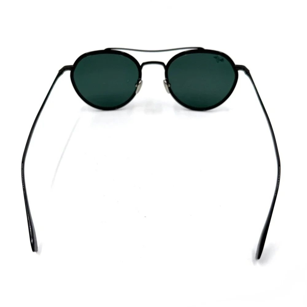 Maui Jim Bowline Sunglasses Black‎ Titanium Round Aviator Polarized